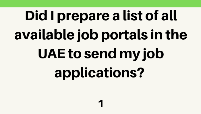 15 Checklist qestions for job seekers in the UAE