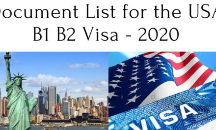 Document Checklist For USA B1, B2 Visitor Visa 2021