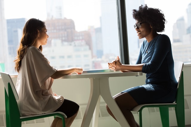 two women on a job interview