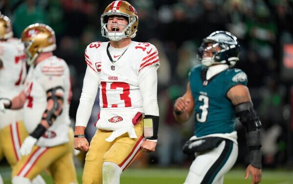 49ers down defending champion Eagles in NFC wild-card game